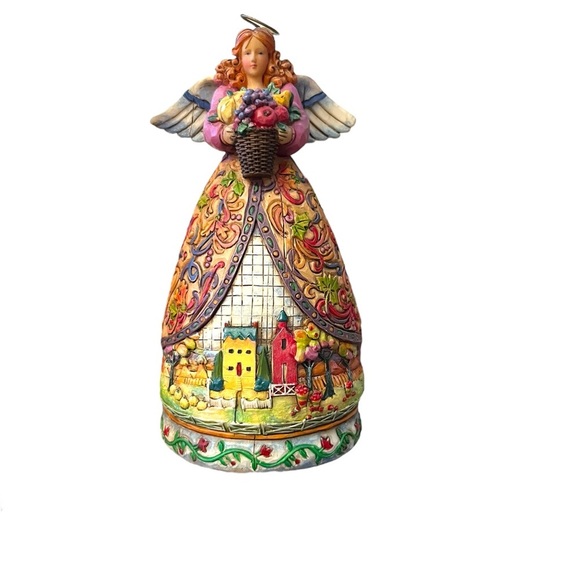 Jim Shore 2005 Heartwood Creek Bountiful Angel 4006722 Fruit Harvest Fall Enesco - Picture 1 of 3